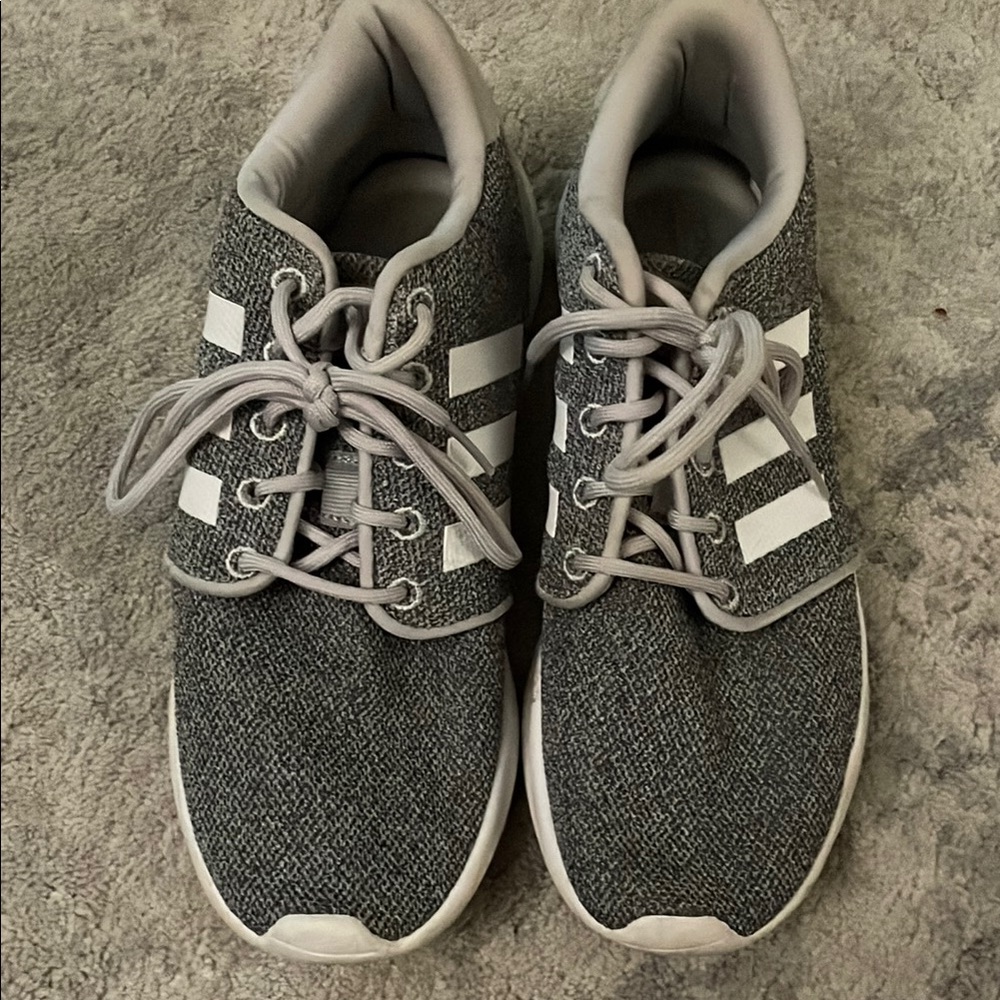 Adidas Gray and White Sneakers